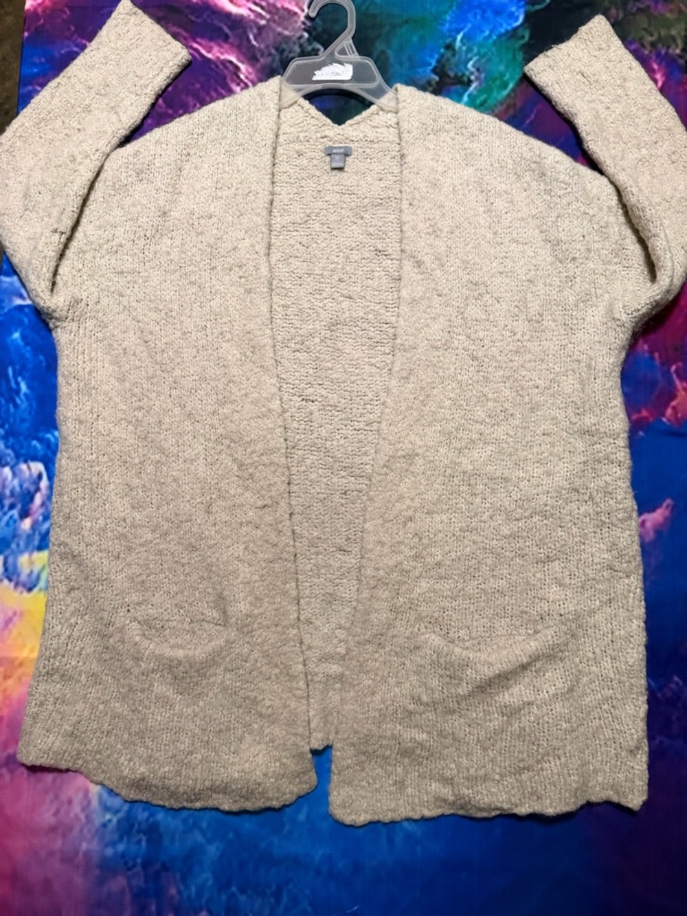 aerie Men's Open-Front Cardigan Sweater - Cream
